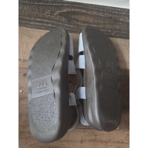 SAS Huggy Sandals Womens 5 M Light Blue Slingback Buckle Strap Casual Wedge - Picture 7 of 10